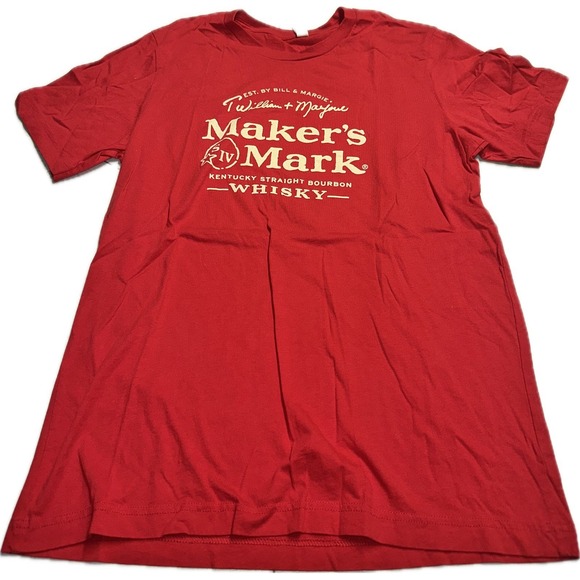 Marker Other - Maker's Mark Whiskey Signature Label‎ T-Shirt Red Size Large Unisex